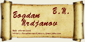 Bogdan Mrđanov vizit kartica